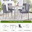 Ensemble de table de salle à manger en bois 5 pièces, ensemble de table de cuisine avec table carrée et 4 chaises rembourrées, table de salle à manger en bois avec décoration en cristal et ensemble de chaises pour la cuisine, la salle à manger