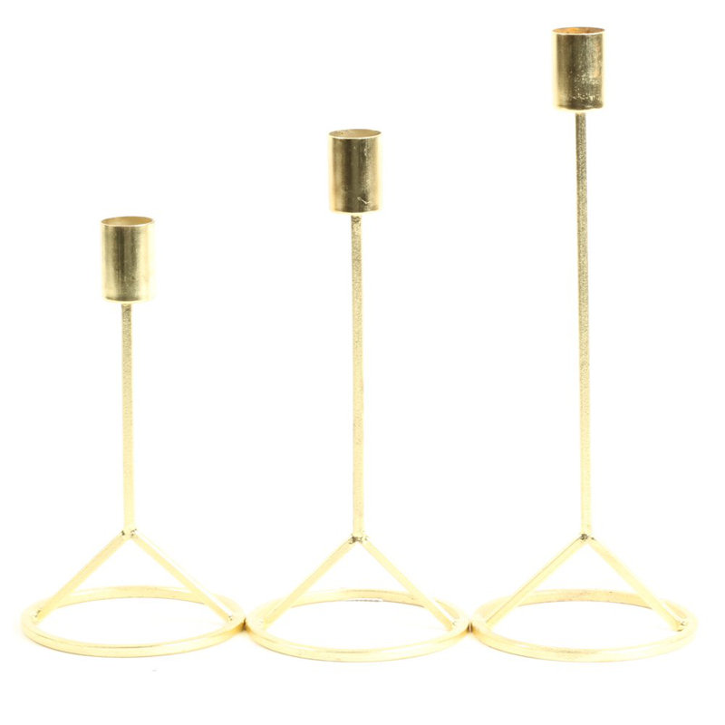 Metal Tabletop Candlestick, Gold