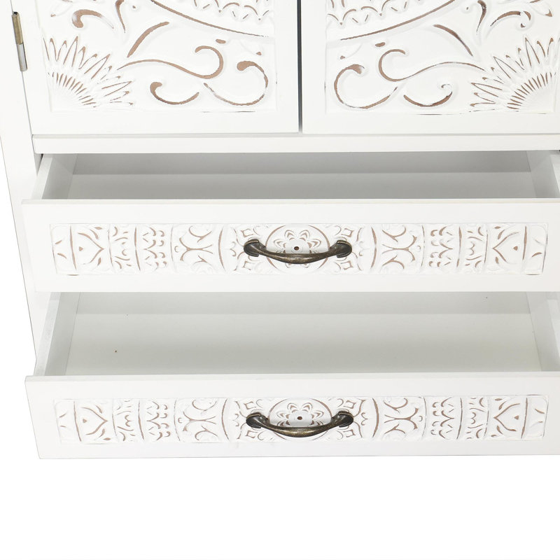 Grande armoire de rangement blanche 27 po Accent