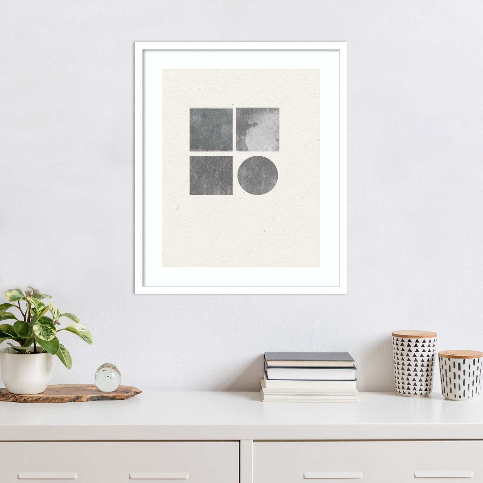 Giese "Paper Collage No. 2" Print, 25" H x 21" W, White