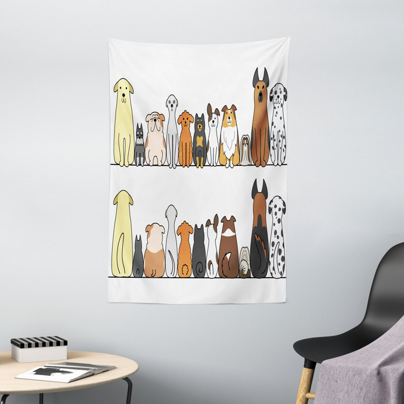 Tapisserie pour chien en polyester, H 60 po x l 40 po