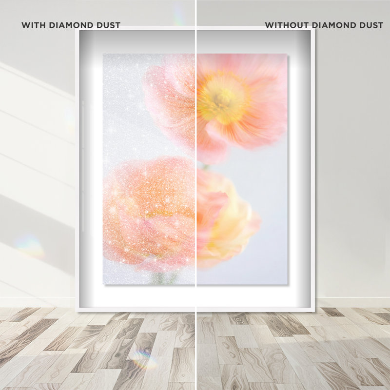 Hazy Camelias Print by Oliver Gal, 17.5"H x 21.5"W, White Shadowbox