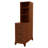 End Table with 3 Drawers and 2 Open Shelves Corner Side Table Tall Nightstand Walnut Finish for Bedroom-1313934189