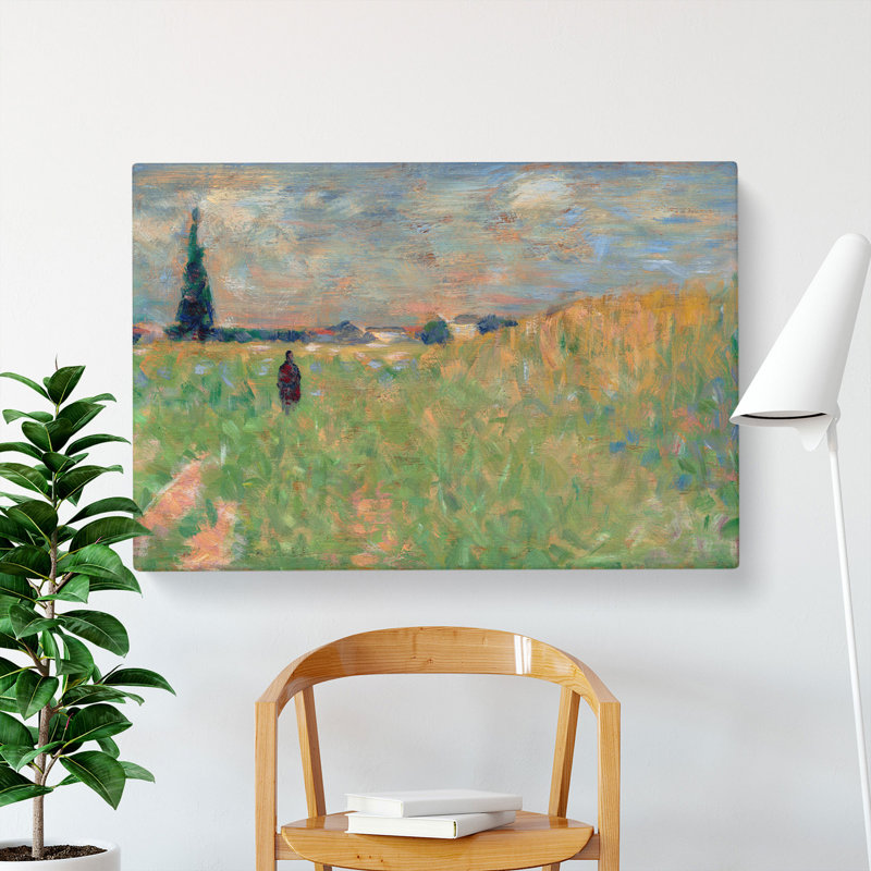 A Summer Landscape by Georges Seurat - Wrapped Canvas, 35cm H x 50cm W x 3cm D
