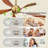  52"Ceiling Fan With Light And Remote Control, 6-Speed Reversible Quiet Dc Motor, 3 Color Temperatures Led Light, 3 Timer Settings, Adjustable Height For Large Room, Bedroom, Living Room,Walnut-1614787045-1614787040