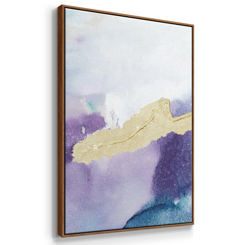 Ice Crystals IV, reproduction encadrée sur toile 3 pièces, Noyer, H 24 po x l 48 po x P 2 po