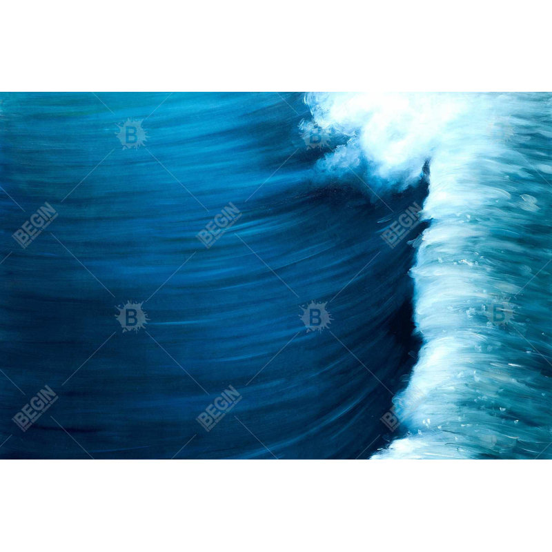 Vague de toile côtière marine - Élégante œuvre d'art décorative