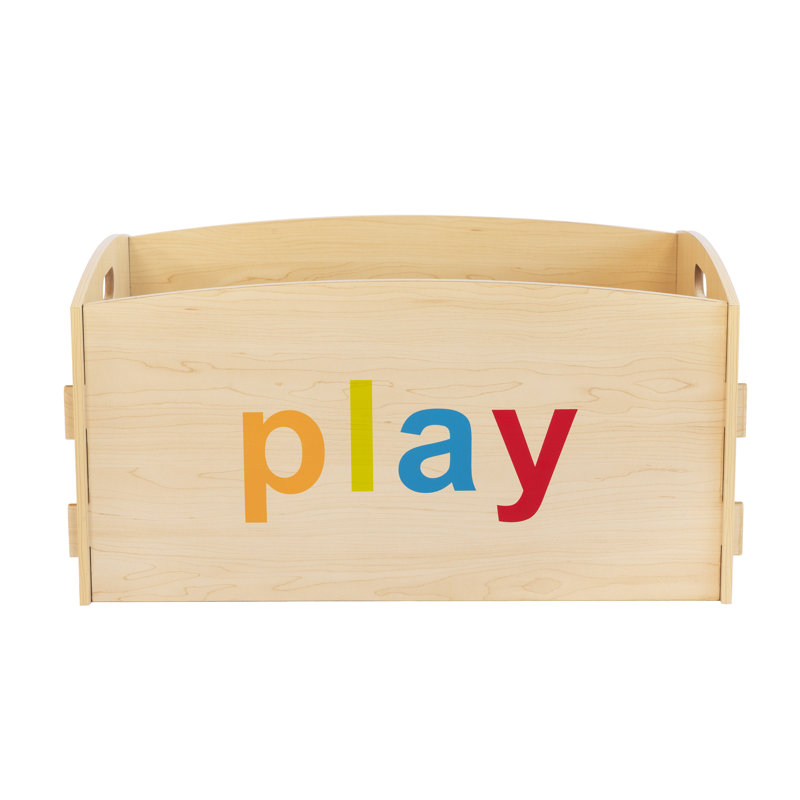 Coffre de rangement pour jouets Ebern Designs, naturel