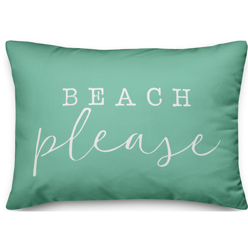 Outdoor Reversible Throw Pillow, Mint Green