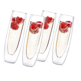 Art Deco Champagne Flutes Brunch Glasses Mimosa Vintage