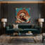 «Southwestern Animals», toile d'art tartan brun-67316672