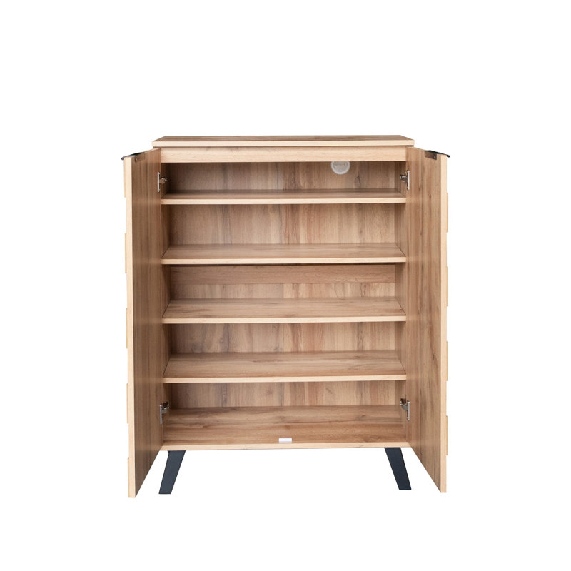 15 Pair Shoe Storage Cabinet, Wood