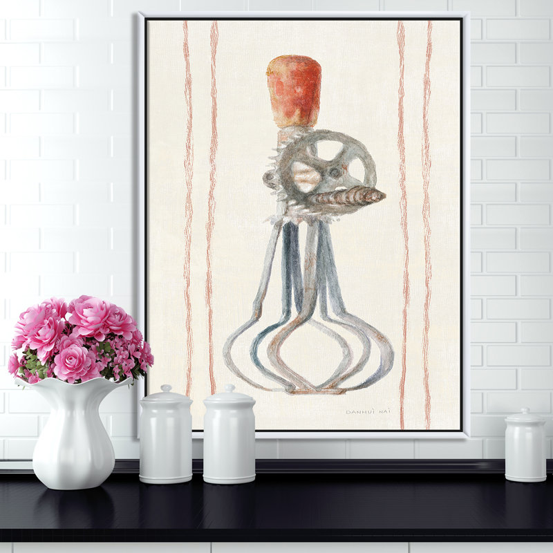 «Farm Kitchen II», reproduction d'art, H 46 po x l 36 po x 1,5 po, Toile encadrée flottée blanche