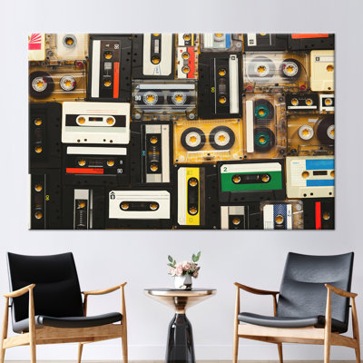 Music Art, Tapes Printed, Cassette Canvas, Old Cassette Printed, Retro Wall Art, Vintage Cassette Art Canvas, Vintage Canvas,