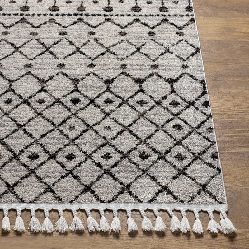 Moroccan Indoor Rug, Rectangle 6'7" x 9'