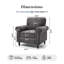 Fauteuil d'appoint rembourré à accoudoirs roulés Luelle-217720204