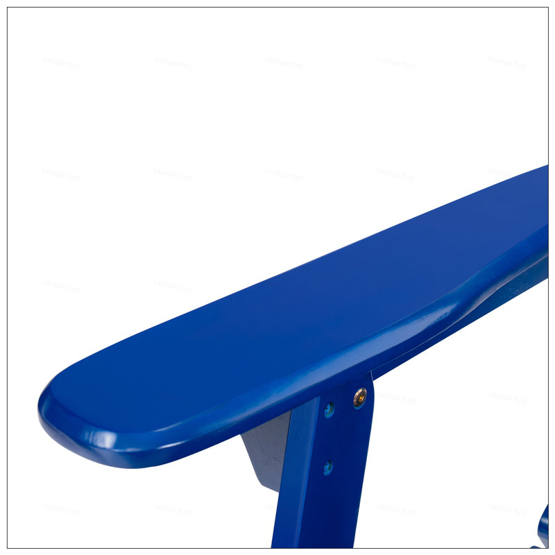 Folding Adirondack Chair With Slatted Back And Wide Armrests, Perfect For Outdoor Patio And Garden Relaxation, Navy