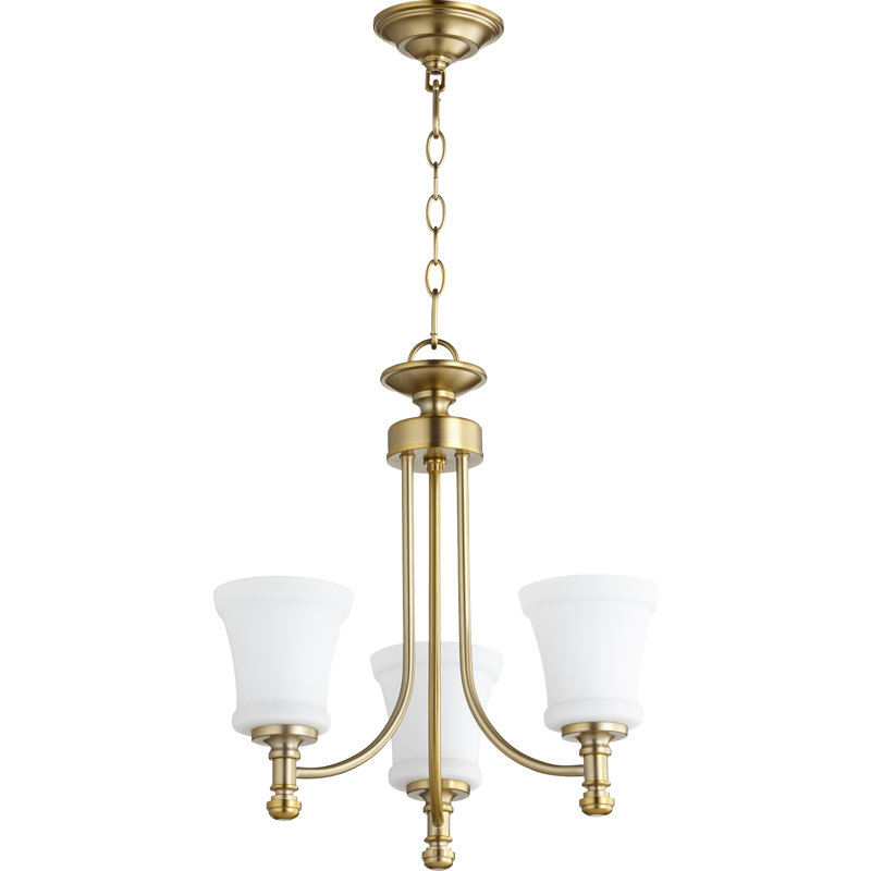 Herman 3 - Light Chandelier, Aged Brass