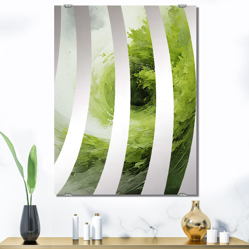 Whsipering Abstract Spiral I - Miroir mural à spirales abstraites grand MIR138006, 40 po x 30 po