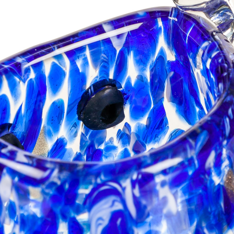 Vase suspendu en verre Art, bleu