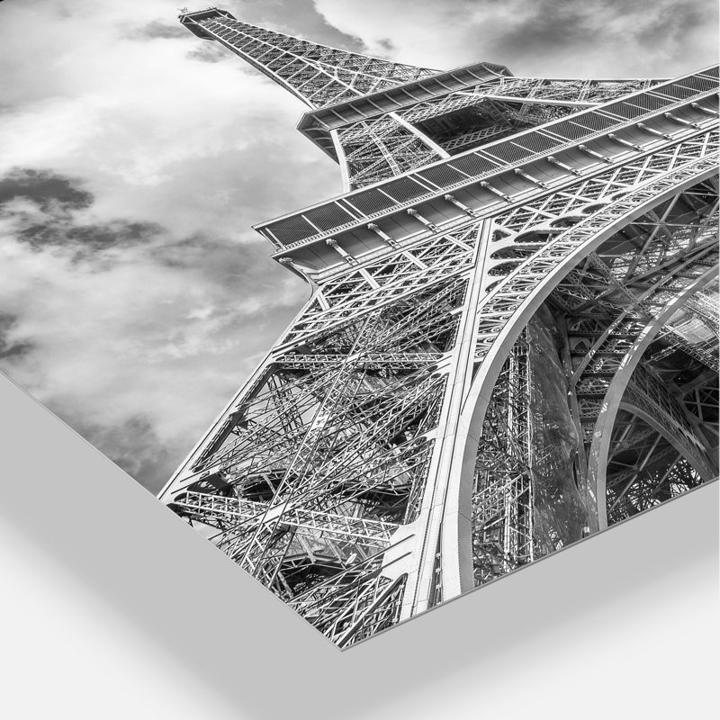 Black and White Paris Eiffel Tower Canvas Print, 12" x 20"