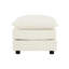 Canapé modulaire en U blanc convertible avec repose-pieds réversible pour le salon, blanc, matériau