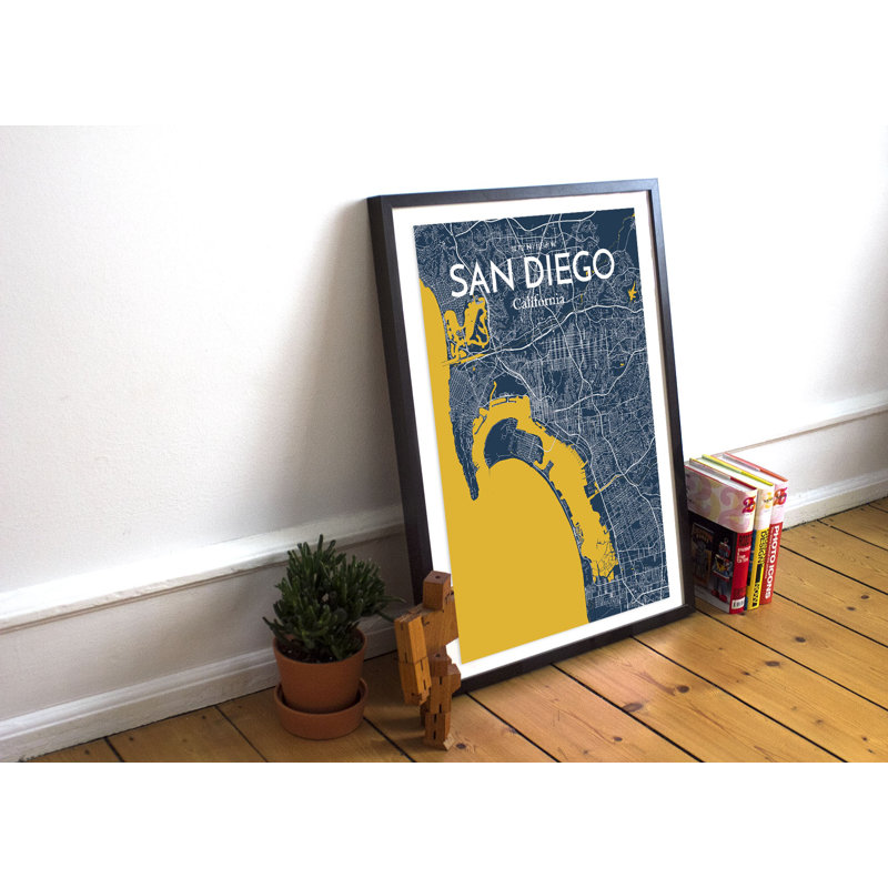 San Diego - No Frame Print, 43.2cm H x 27.9cm W x 0.1cm D