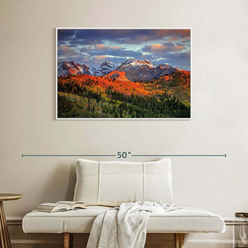 Mont Wasatch, Cadre flottant blanc, 40 po x 27 po