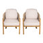 Confortable ensemble de chaises de patio en bois d'acacia moderne pour la maison