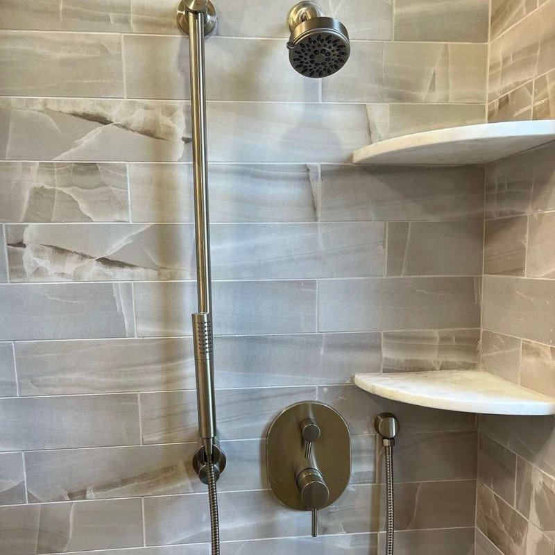 Amsterdam 4" x 13" Porcelain Marble Look Wall & Floor Tile, Caramel