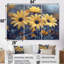 Monochromes jaunes et noirs, fleurs de la forêt II, ensemble de reproductions d'art mural marguerites-107190459-107190460