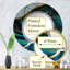 Abstrait Geode Green I - Miroir mural abstrait en marbre-64625152