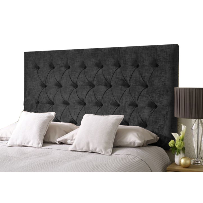 Rozanne Upholstered Headboard, Single (3'), Black