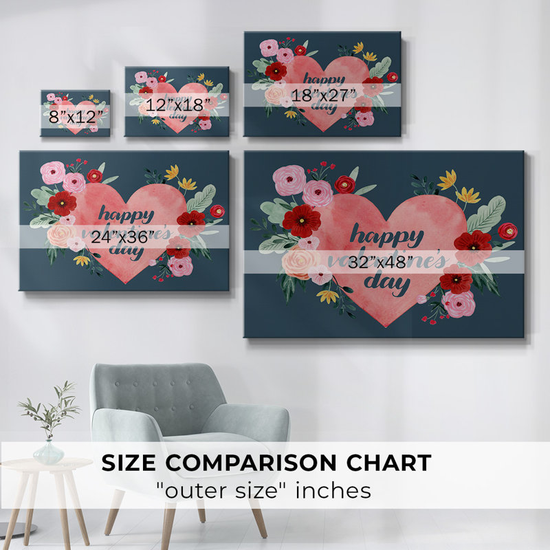Collection Sweet Hearts, toile tendue A-Gallery, H 8 po x l 12 po