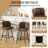 Modern Swivel Upholstered Counter Stool with Durable Metal Frame-338239150