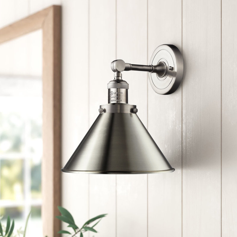 Paylor Armed Sconce, Incandescent, Brushed Satin Nickel, Brushed Satin Nickel