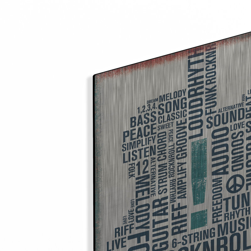 Art mural en métal Luxe Type Art Square par Michael Mullan, H 24 po x l 24 po