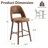 Ryden Upholstered Faux Leather Counter Stool with Wooden Legs-1451240582