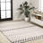 Hiiaka High-Low Modern Trellis Geometric Cream/Black Indoor/Outdoor Rug-1964402969