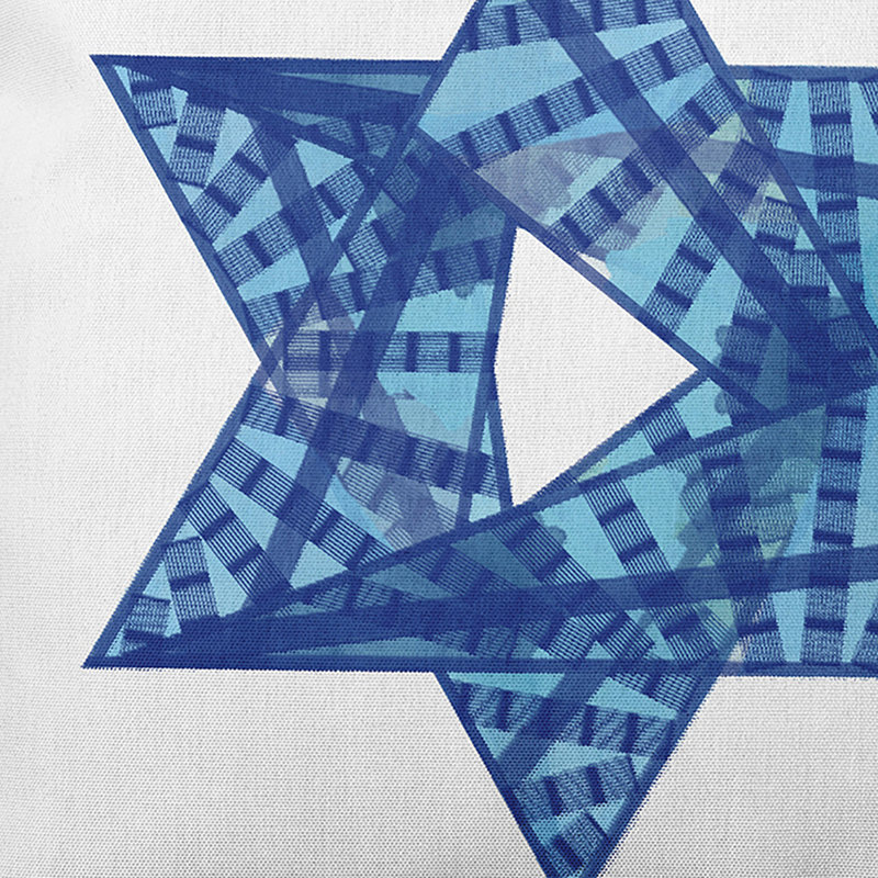 Hanukkah Reversible Throw Pillow, Royal Blue, 26" x 26"
