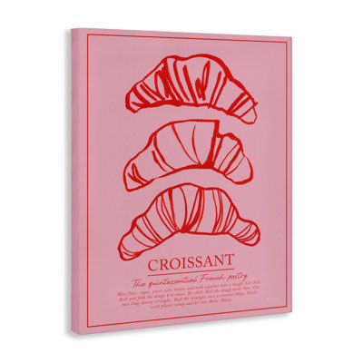 Croissant Breakfast Pastry Canvas, design by Jenaya Jackson