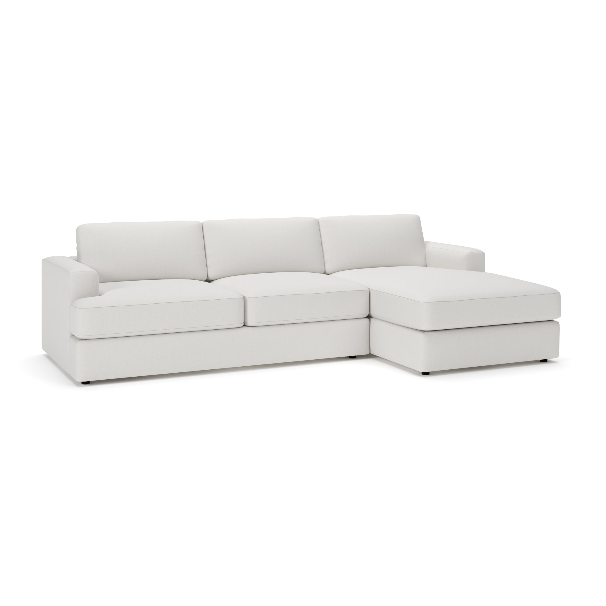 Cayden 2-Piece Upholstered Sectional, Right Hand Facing, Macarena Beige