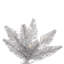 3' Silver Tinsel Fir Artificial Christmas Tree with 100 LED Clear/White Lights with Stand-1903941132