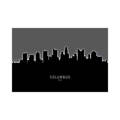 Columbus Ohio Skyline by Michael Tompsett - 1 Piece Wrapped Canvas Wall Art