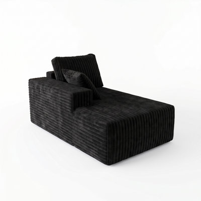 Modular Sectional Left Arm Piece, Plush Flannel, High Resilience