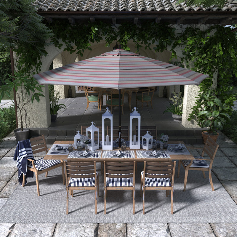 Parasol de marché de 132 po Jepsen, Sunbrella® rosé Gateway
