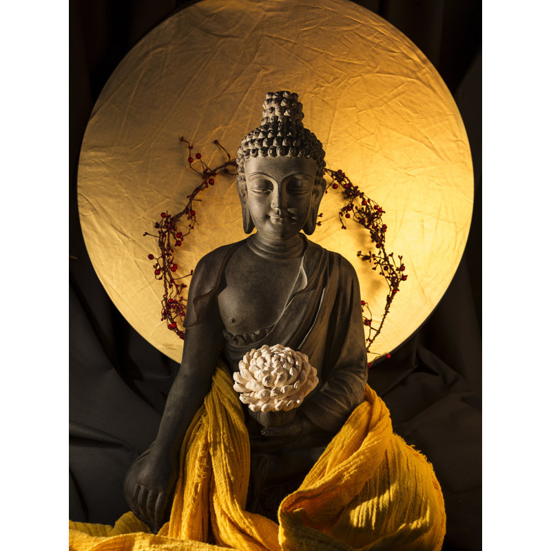 Buddha Enlightenment Wrapped Canvas Print, 40" H x 30" W x 1" D