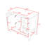 Meuble-lavabo simple 36 po avec plateau en céramique Rhemy-108171884