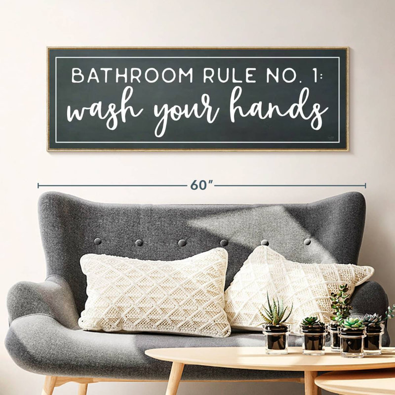Salle de bain règle n ° 1, 49" X 17", Cadre flottant en bois naturel