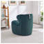Fauteuil d'appoint en velours vert foncé avec support lombaire ergonomique et rembourrage en mousse-412115785